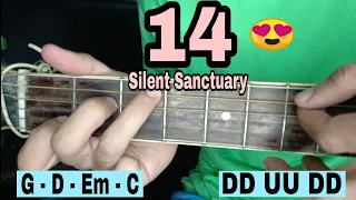 14 Guitar Tutorial - Silent Sanctuary (EASY CHORDS)