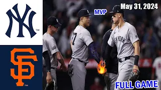 Yankees vs Giants [FULL GAME] 5/31/2024 Game Highlights - MLB Highlights | 2024 MLB Season
