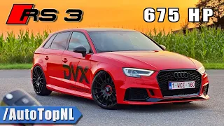 675HP AUDI RS3 DVX | 322 KM/H REVIEW on AUTOBAHN [NO SPEED LIMIT] by AutoTopNL