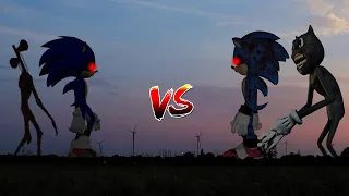 OLD Sonic.EXE & Siren Head VS NEW Sonic.EXE & Cartoon Cat (From Sonic The Hedgehog 2)