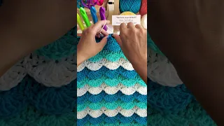 How to Crochet Ocean Waves Layered Shell Stitch #shorts
