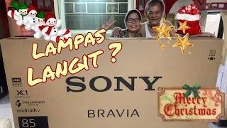 UNBOXING AND INSTALLATION - 85" SONY BRAVIA X80 H  (  PAMASKO PARA KAY LOLO'T LOLA) l AteMY TV