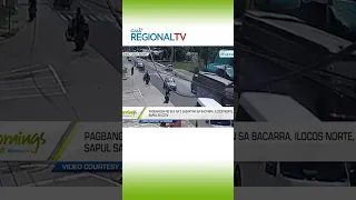 Pagbangga ng bus sa 2 sasakyan, sapul sa CCTV #shorts | GMA Regional TV