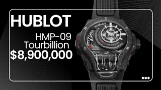 "Unveiling Extravagance: Hublot MP-09 Tourbillon Bi-Axis 3D Carbon Watch Valued at $8,900,000!"