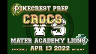 MS PPMH Crocs Black VS Mater Academy Lions