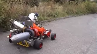 JET KART WITH AFTERBURNER ON THE ROAD