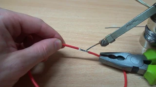 Pájení pistolovou pájkou (trafopájkou) / Soldering by a soldering gun