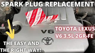 How to change spark plugs on V6 Toyota and Lexus 2GR-FE 3.5L engine