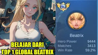 Belajar beatrix dari top 1 global beatrix damage nya memang lagi di buff banget cocok buat solo rank