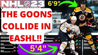 2 GOONS OPPOSITE SIZES = ABSOLUTE MAYHEM!!  NATHAN GERBE AND ZDENO CHARA EASHL 23 BUILDS!!