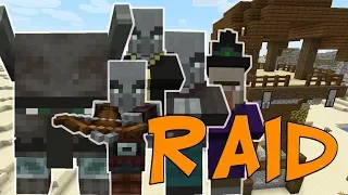 Minecraft 1.14 Survival Raid Levels 1 to 10