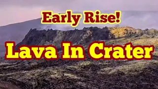 Lava Is Inside Crater! Early Rise In Tremors/ Iceland Fagradalsfjall Geldingadalir Volcano