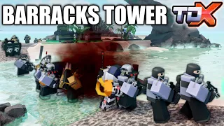 TDX BARRACKS Tower Review.. | ROBLOX