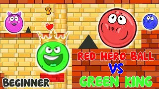 Red Hero Ball vs Green King - Beginner Mode (Level 1-50) Full Gameplay Walkthrough - No Commentary