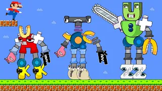Mario vs the STRONGEST Giant ROBOT Alphabet Lore | CRAZIEST version ROBOT Transformed | GM Animation