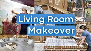 Living Room and Snack Bar Makeover with TONS of Budget Friendly Ideas