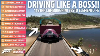 Forza Horizon 5 DRIVING LIKE A BOSS!! - 1191HP Lamborghini Sesto Elemento Forza Edition