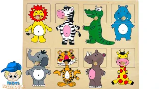 Learn Animal Shapes Puzzle | Preschool Toddler Learning Toy Video