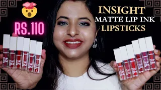 INSIGHT MATTE LIP INK LIPSTICKS || DETAILED REVIEW & SWATCHES || MAC - NC40 ||