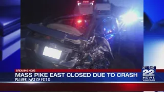 Mass Pike eastbound in Palmer closed due to multi-vehicle crash