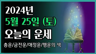 2024년5월 25일 (토) ❤️ 오늘의 운세 총운•금전운•애정운•행운의 색