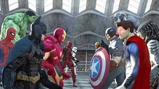 Batman vs Superman vs Captain America vs Ironman vs Hulk vs Deadpool vs Spiderman vs Goku