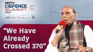 NDTV Defence Summit 2024 | "We Have Already Crossed 370," Rajnath Singh Quips On Poll Question