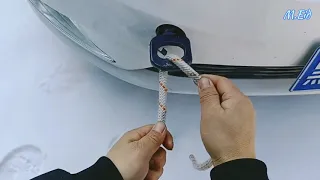 طريقة ربط عقدة سحب قوية وسهلة الفك - Quick Release Towing Knot 🪢