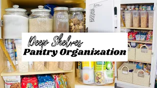 PANTRY ORGANIZATION -Deep Shelves Ideas/Organize with me|| Kitchen Organization Ep.5