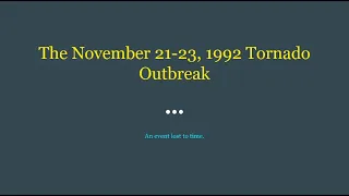 A Short Summary | The November 21-23 Tornado Outbreak