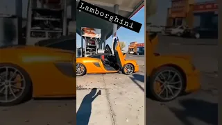 Lamborghini damaged in petrol pump #shorts #viral #ytshorts