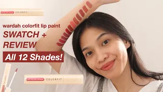 WARDAH COLORFIT LAST ALL DAY LIP PAINT REVIEW DAN SWATCHES LENGKAP 12 WARNA !💄❤️