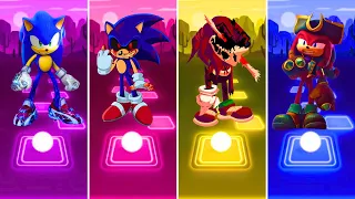 Sonic vs Sonic EXE vs Knuckles EXE vs Knuckles || Tiles Hop EDM Rush