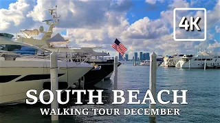 SOUTH BEACH  DECEMBER 2021 WALKING TOUR 4K UHD 60 FPS MIAMI BEACH FLORIDA USA