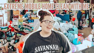 EXTREME MOBILE HOME CLEANING MOTIVATION | single wide mobile home clean with me | PART 1 ❤️