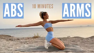 10 MIN. ABS & ARMS WORKOUT - tone your upper body and abs // low impact | No Equipment | Mary Braun