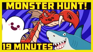 19 MINS We're Going on a Monster Hunt: Ghost Hunt, Shark Hunt, Dragon Hunt, Freeze Dance brain break