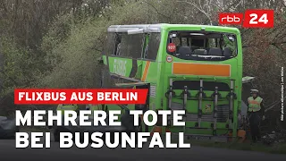 Reisebus aus Berlin: Schwerer Flixbus-Unfall mit mehreren Toten