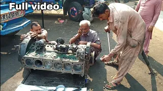 Bedford truck Engine full repairing | 6 sylinder engine rebuilding | Technical Garage | ustad jalil