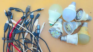 3 Awesome uses of old usb cables and old led light bulbs