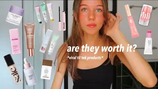 doing my makeup using *ONLY* viral makeup products