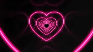Pink Neon Lights  Heart I Purple Heart Background | Neon Heart love I animation background #screen