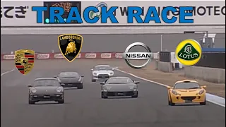 Track Race #47 | GT-R vs Gallardo vs Murcielago vs 911 Turbo vs Exige