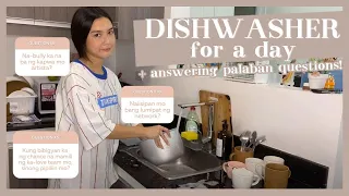 DISHWASHER FOR A DAY + ANSWERING PALABAN QUESTIONS | Francine Diaz
