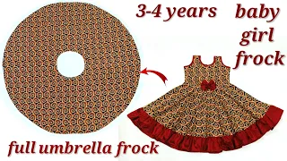 full umbrella baby frock cutting and stitching new design 3- 4 years baby girl@sohafashion200