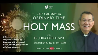 Live Now 10:15am Holy Mass | Sunday, October 09, 2022 - at the SVD Mission House Chapel. #OnlineMass