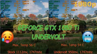 Geforce GTX 1050 Ti Undervolt, 5 Games Tested at 1080p