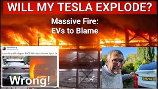 According to the Internet, exploding EVs demolished the Luton Airport Car Park...