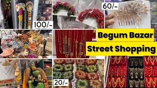 Hyderabad Begum Bazar Street Shopping || Low Budget Street shopping