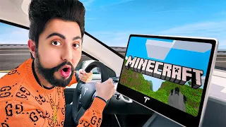 Me Paso Minecraft En Mi Coche TESLA!!